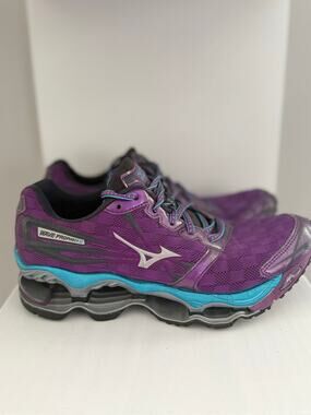 Mizuno Wave Prophecy 2 Women’s 7.5 Purple Teal Running Shoes